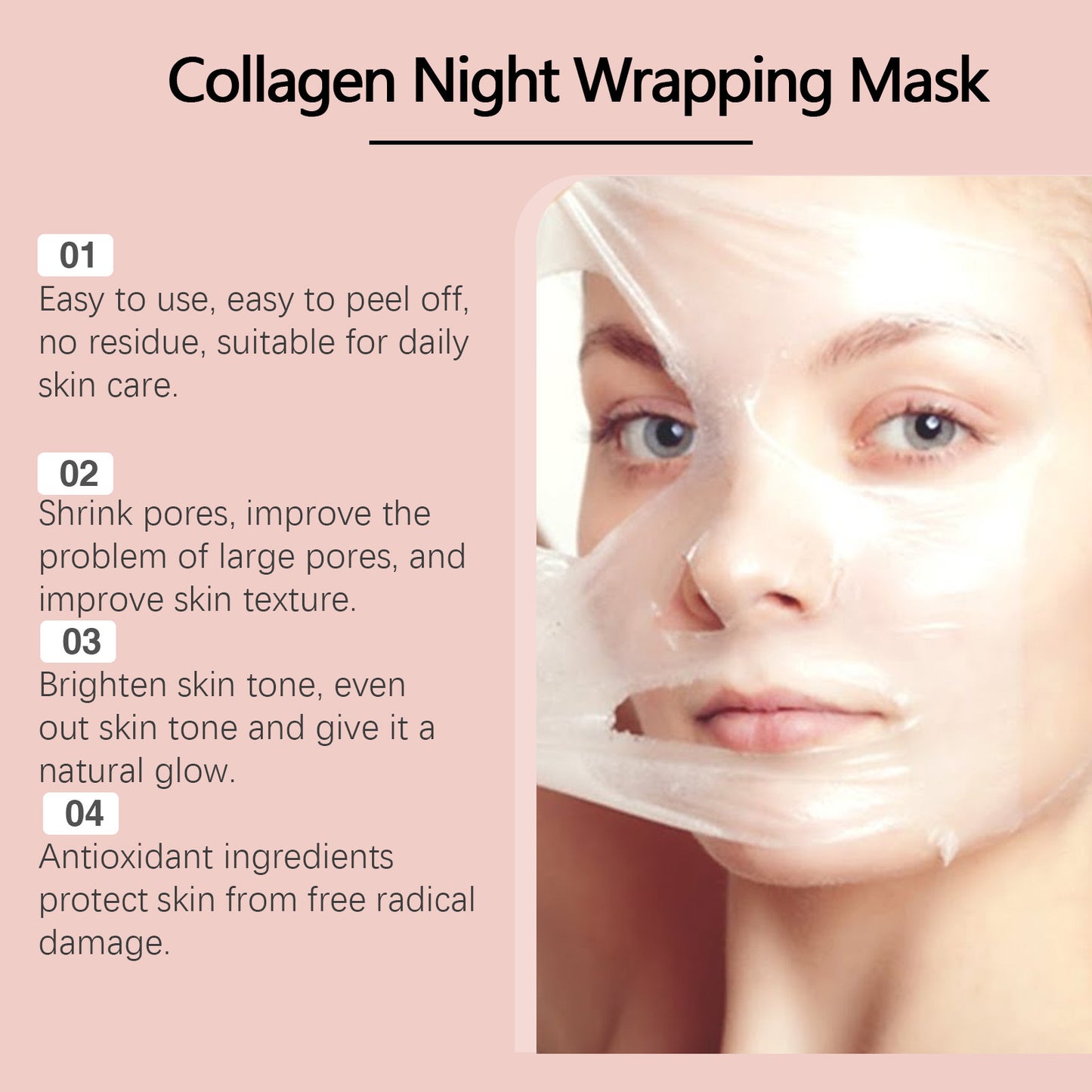 LUMIRELAX Collagen Overnight Mask - Korean Night Wrapping Treatment