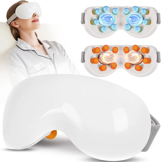 Lumirelax Eye Massager with Heat and Cooling 12 Vibration Node Rechargeable Eye Care Device