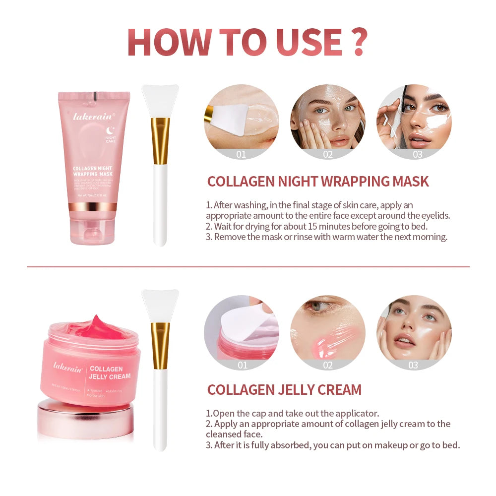 LUMIRELAX Collagen Night Wrapping Mask - Restorative Peel-Off Treatment