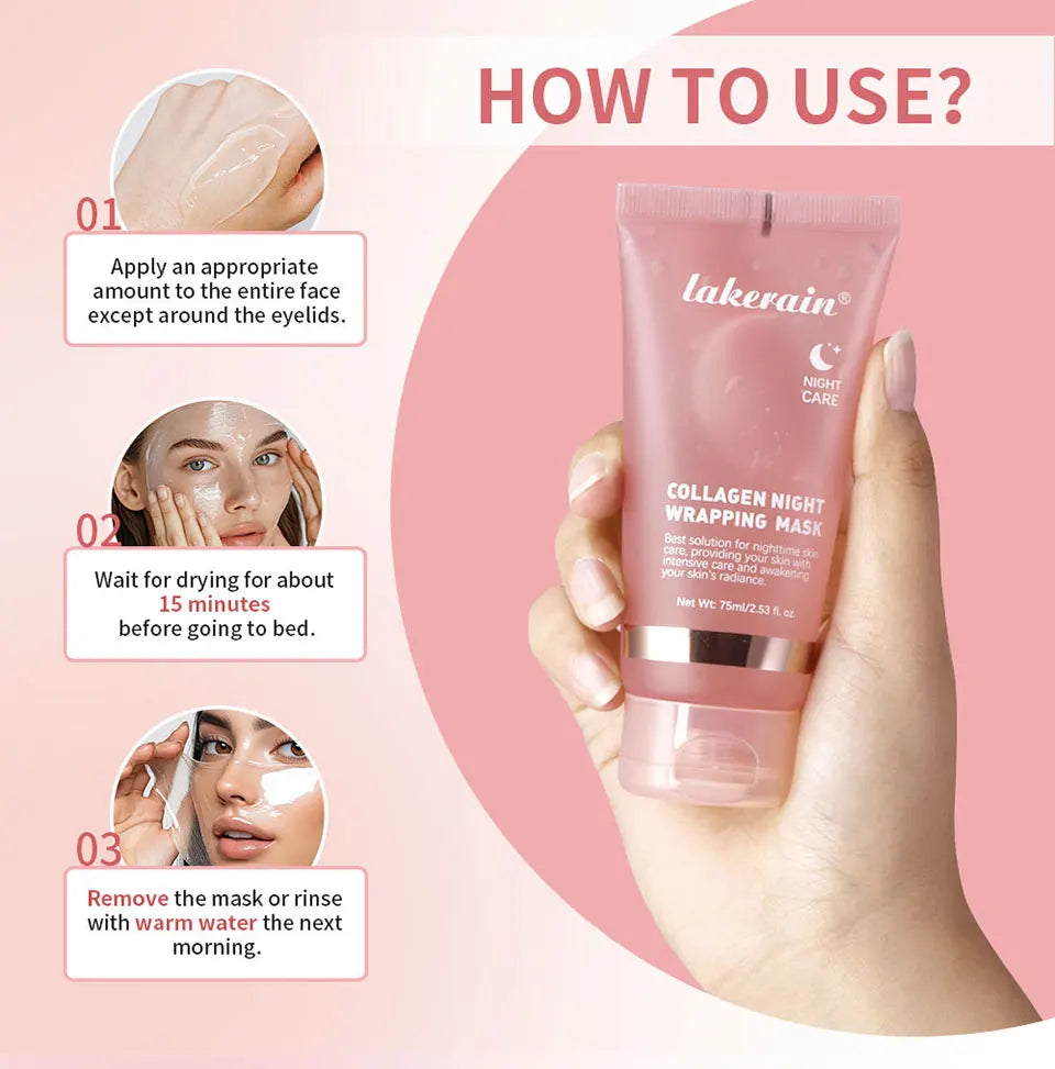 LUMIRELAX Collagen Night Wrapping Mask - Restorative Peel-Off Treatment