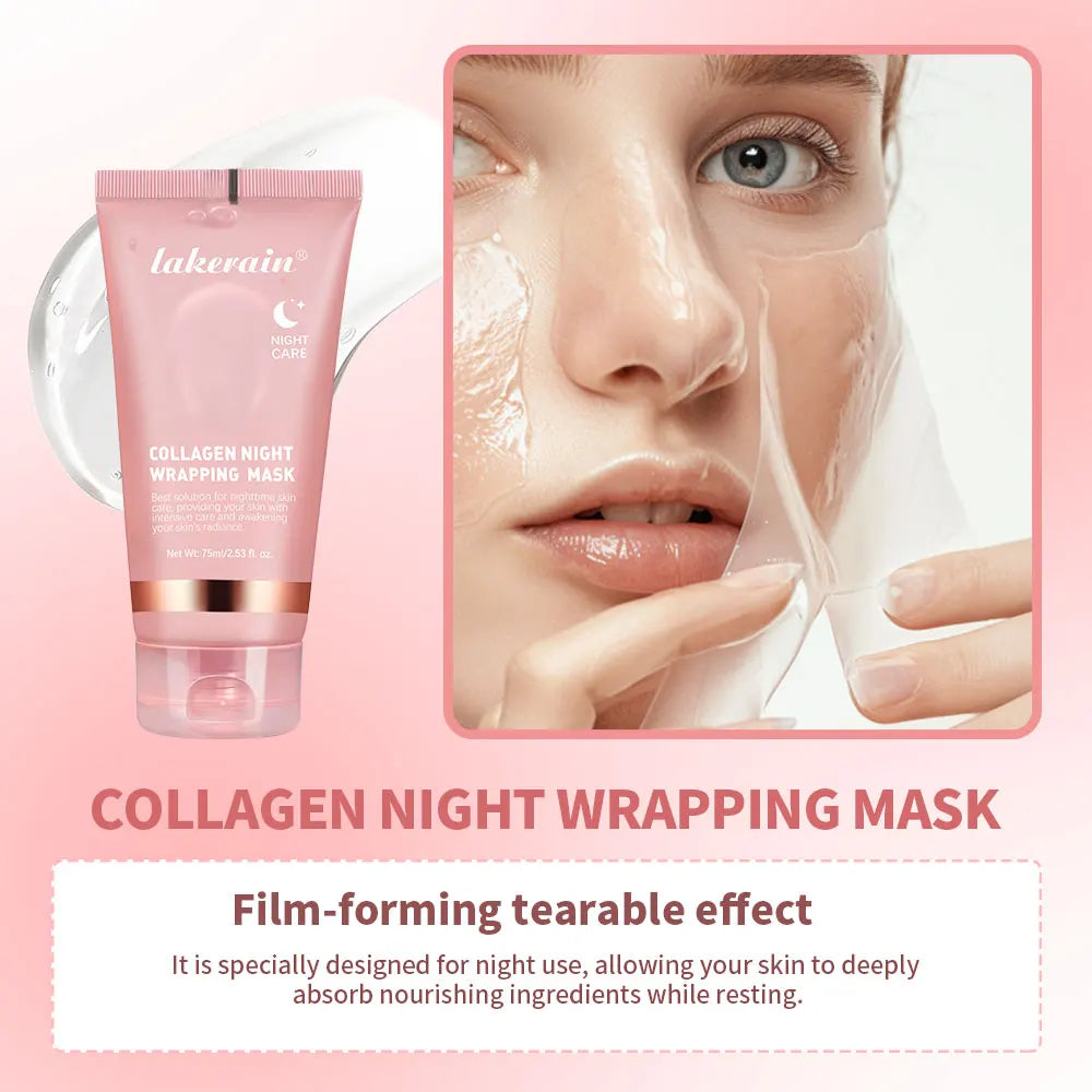 LUMIRELAX Collagen Night Wrapping Mask - Restorative Peel-Off Treatment