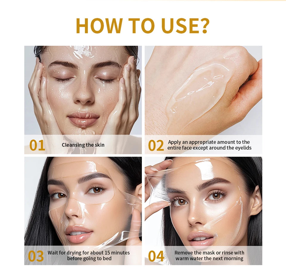 LUMIRELAX Collagen Night Wrapping Mask - Restorative Peel-Off Treatment